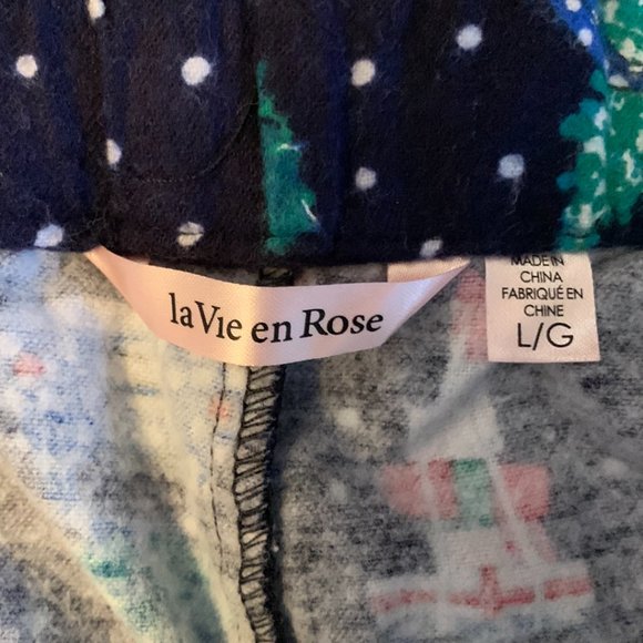 la Vie en Rose Womens Christmas Winter 2 Piece Pajamas Set Size Large - Picture 5 of 11
